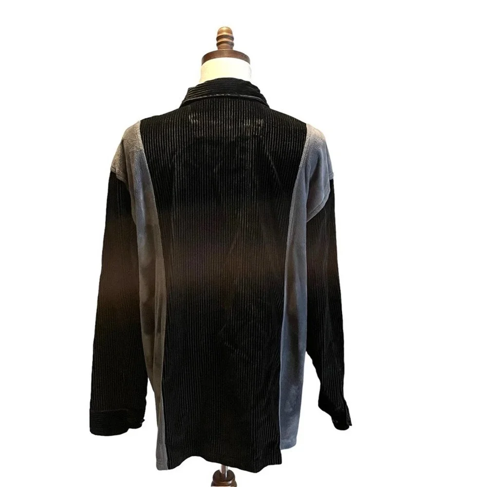 Vintage Streetwear GODBODY Collection Jacket Black Size Large Flocked PVC 90s
